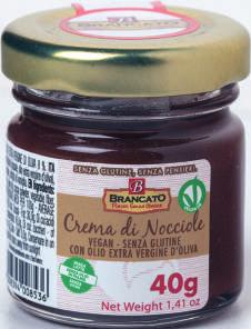 2041 - Confezione da 40 g CREMA DI NOCCIOLE SPALMABILE BIO 1895 kj/ 453 kcal 30,0g 4,4 g 45,0 g