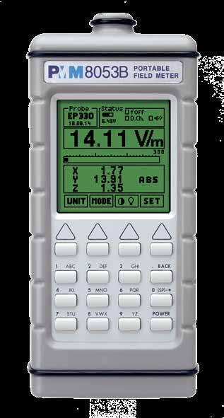 PMM 8053B Sistema di misura di campi elettromagnetici Il PMM 8053B è un sistema di test versatile ed espandibile adatto alle misure di campi elettrici e magnetici