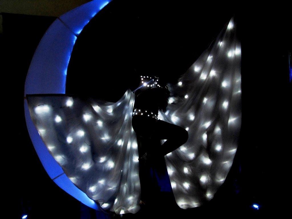 SPETTACOLO ALI LED LUMINOSE Spettacolo di Farfalle Luminose, danze