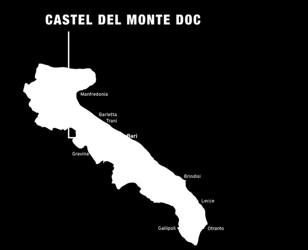 CONSORZI DI TUTELA VINI DOC CASTEL DEL MONTE Castel del Monte DOC (vendemmia 2016): 39.