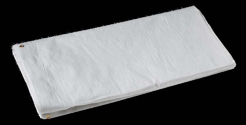 400 m 2 m 2 Rete tessuta, con bordo occhiellato di colore bianco (tipo antipolvere), a lunghezza variabile. Confezionata in cellophane.