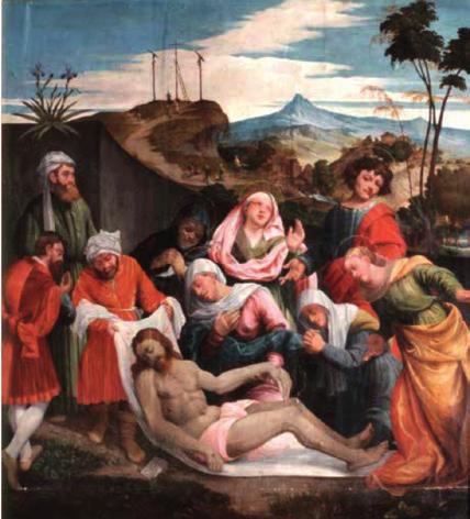 Compianto sul corpo di Cristo 1527-1528, olio su tavola, 157