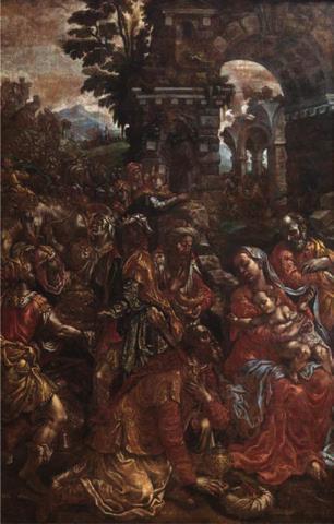Adorazione dei Magi 1563, olio su tela, 256 x 157 cm Iscrizioni: