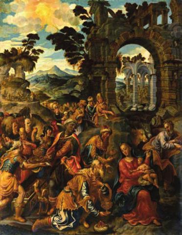 Adorazione dei Magi 1565-1570, olio su tavola, 135 x 104 cm