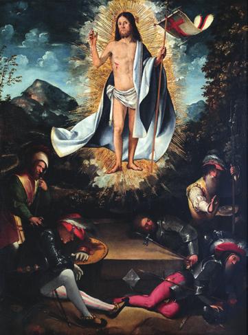 Altobello Melone (Cremona, 1490-1491 - ante 1543) Resurrezione 1517 circa, olio su