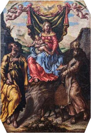 Francesco Gualtieri (Schio, inizio del XVI secolo - 1565) Madonna con Bambino incoronata