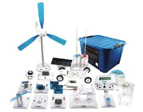 KIT PER LO STUDIO DELLE ENERGIE RINNOVABILI Scheda tecnica: Kit per lo studio delle energie rinnovabili Il Kit per lo studio delle Energie Rinnovabili permette di comprendere a 360 come una pila a