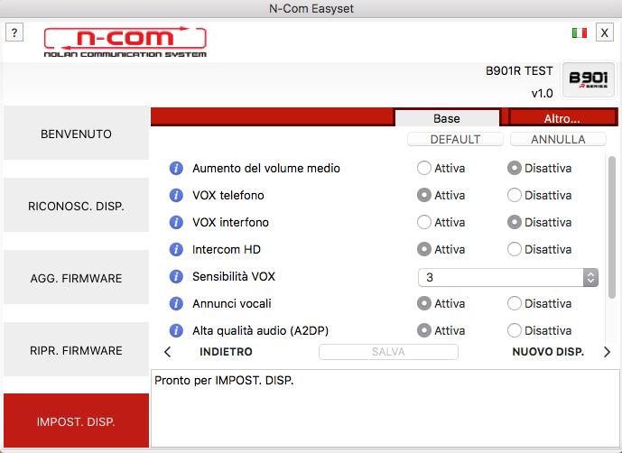 attendere la conclusione dell aggiornamento IMPORTANTE: Non disconnettere il sistema N-Com dal PC mentre il firmware è in fase di aggiornamento.