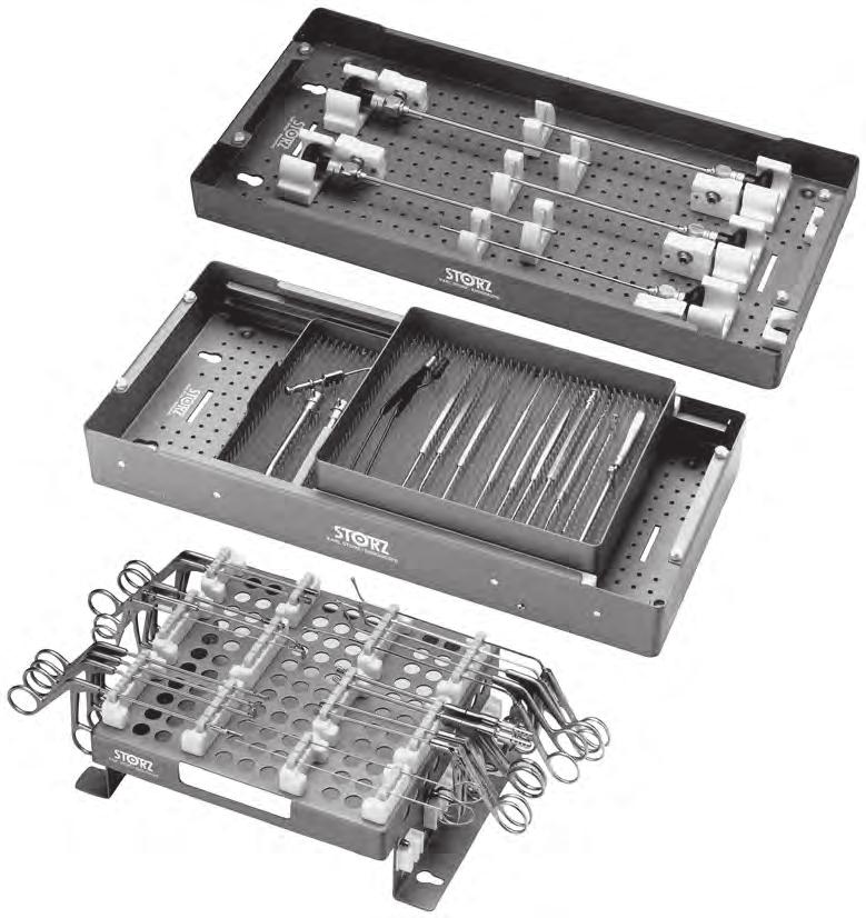 98 La dissezione anatomica endoscopica de distretto rino-sinusae Accessori per contenitori sterii Tray da inserire nei contenitori sterii 39731 AB 39731 AC 39731 AD 39731 A Tray sec.