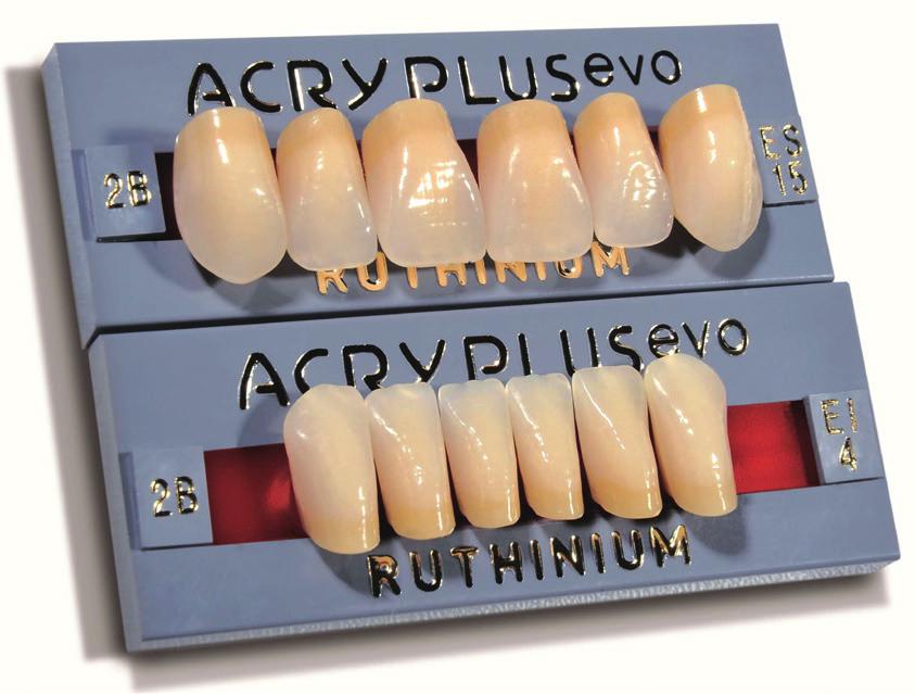 Approfondimenti Acry Plus EVO Acry Plus EVO è il nuovo dente in resina sviluppato da Ruthinium Dental Manufacturing S.p.A. 28 La qualità