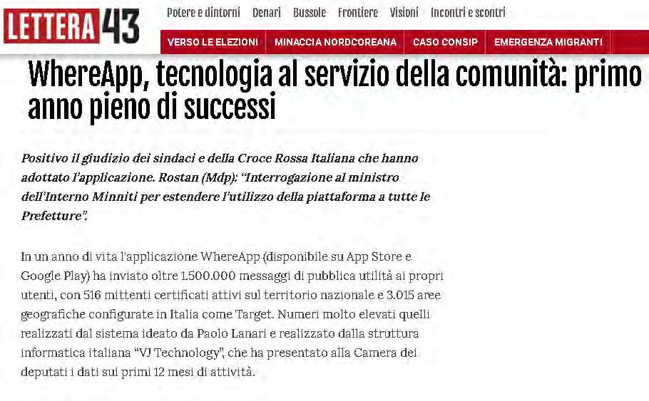 Le piattaforme WEB http://www.lettera43.