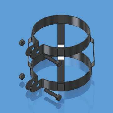 stainless steel tubing couplings and centering ø 00 BANCALI PALLETS 055 0493 Fascetta serraggio innesti per intubamento inox ø 60 Hose clamp