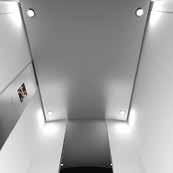 Colore Bianco o Inox Specchio* Metà superiore parete di fondo Pannello centrale parete di fondo Parete opposta bottoniera Corrimano*
