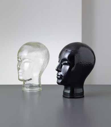 Vetro stampato cm 26x13x18 A PAIR OF GLASS SCULPTURES BY P. FORNASETTI Stima 500-600 684.