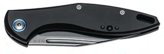 MK MY01-T Folding knife with satin-finished BÖHLER M390 MICROCLEAN steel blade, two-hand opening with nail groove, PTFE washer rotation mechanism, slip