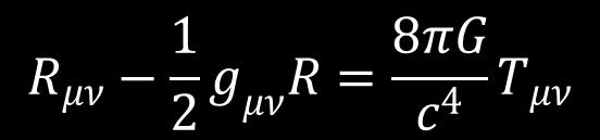 L equazione di Einstein: «La materia dice allo spazio come curvarsi» (J.A.