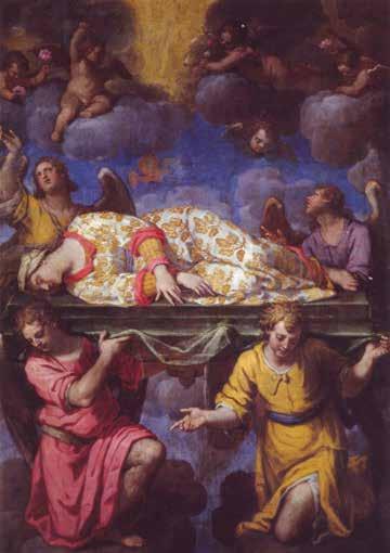 Matej Ponzone Pončun, Anđeli pridržavaju sv. Ceciliju, Fanano (Modena), župna crkva sv.