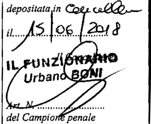 ... fatta scheda Il Cancelliere nel procedimento penale SENTENZA NEI CONFRONTI DI: AMBROSO Claudio nato a Pieve Di Cadore il 28/08/1959 res. in Via Delle Guide Alpine, 13 Cortina D'ampezzo -dom.