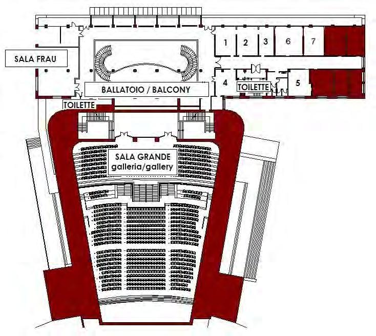 Palazzo del Cinema E' composto da tre piani, può ospitare fino a 1.