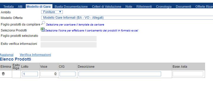 : Non modificare il valore impostato in automatico dal sistema in Numero Riga.