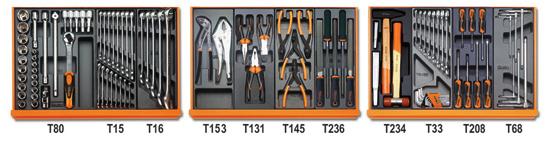 286 5904VI/1T assortimento di 98 utensili in termoformato Manutenzioni industriali N.