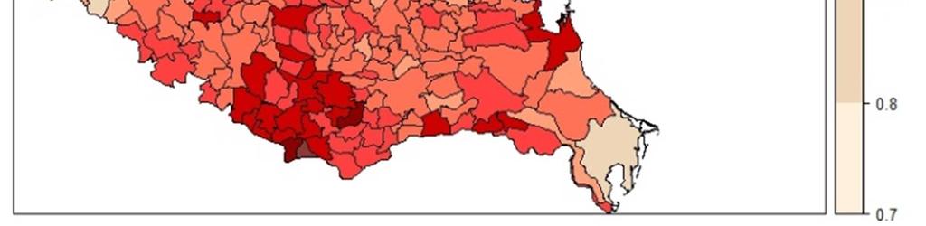 Nei comuni contermine la mortalità generale è in linea con quanto atteso in base ai tassi regionali (Tabella 5, Figura 3).