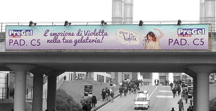 TELI PUBBLICITARI PONTE FERROVIA / RAILWAY BRIDGE BANNER Visibilità su teli pubblicitari collocati sui lati del ponte della ferrovia (stazione Rimini Fiera).