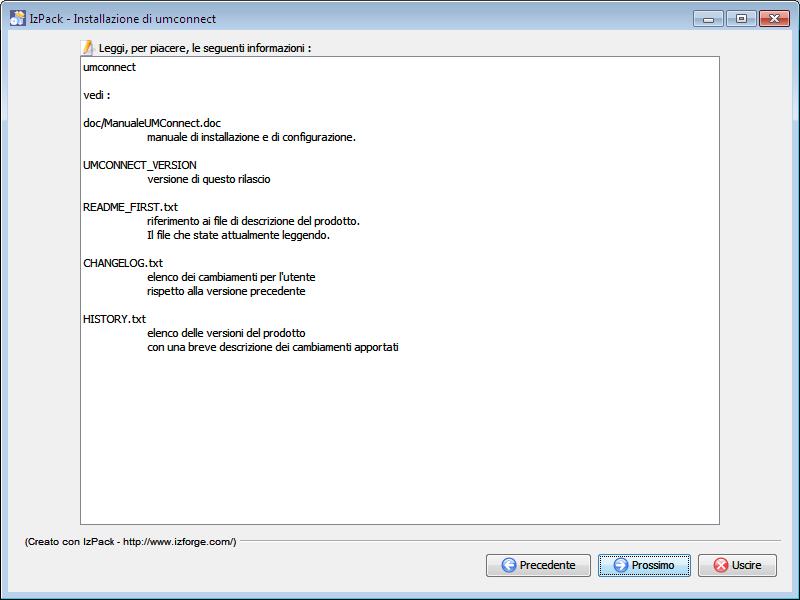 installazione Procedere con l