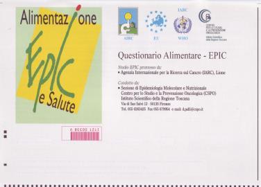 EPIC* - Arruolamento 1993-1998 PRELIEVO DI SANGUE 30 ml sangue periferico prelevati a ciascun volontario a digiuno aliquotati in : plasma 12 straws siero 8 buffy coat 4 globuli rossi 4 MISURE