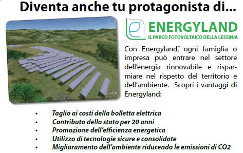 Il Progetto Energyland-Fase 3 Cooperativa Energyland N.B. I tempi per la costruzione di Energyland stanno slittando. Vi sono delle discordanze alla interpretazione della L.R.