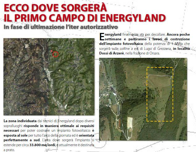 Energyland La filiera delle energie rinnovabili Il Progetto