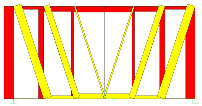 CONTROVENTO DI FALDA Sforzo normale N Sollecitazioni comprendenti le azioni di stabilità VIE DI CORSA DEL CARROPONTE