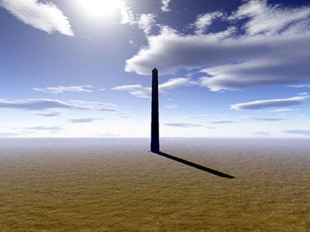 L ombra di un obelisco.