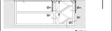 Variante III: Vano scale chiuso non riscaldato (senza impianto di emissione di calore), con accesso a più unità abitative, con due o più piani non riscaldati sottostanti (cantina, garage).