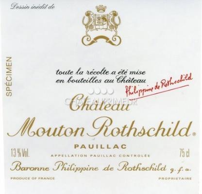 MOUTON-ROTHSCHILD 1er CRU CLASSE PAUILLAC Cabernet-Sauvignon-Merlot-Cabernet-Franc Pauillac Château Mouton Rothschild, premier cru bordolese, è sicuramente uno dei vini più famosi al mondo non solo