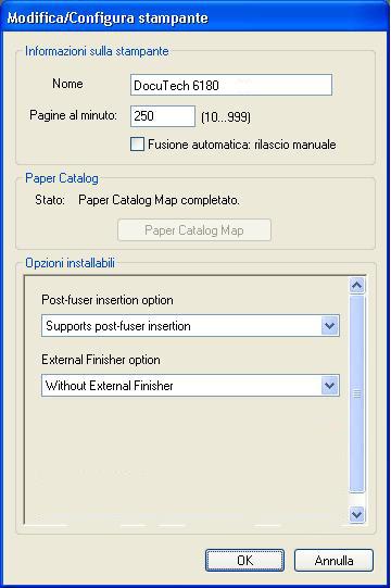 Pagina 24 10 Specificare manualmente le opzioni installabili sulla stampante, quindi fare clic su OK.