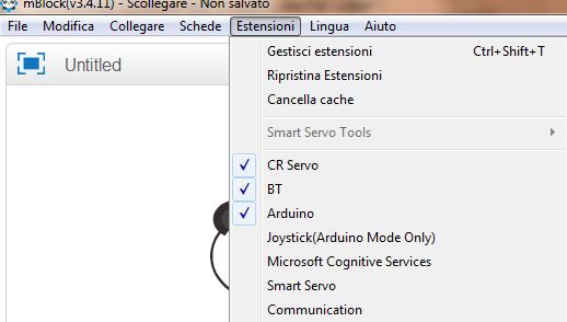 Nella tendina a discesa "Estensioni" le due estensioni