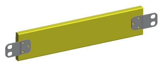 Tavola fermapiede giallo Tavola fermapiede laccata nel colore desiderato con o senza il Suo logo Tavola fermapiede legno lungh.