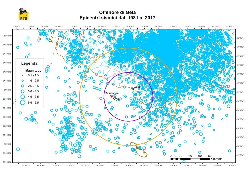 PAG. 7 DI 21 2.1.2. Sismicità strumentale (1981-2017) La sismicità strumentale registrata dal 1981, estratta dai DB dell INGV (CSI 1.1 e CNT), è visibile per l intera Sicilia nella Fig.