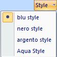 Style Menu Usa questa opzione per modificare