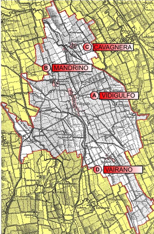 Figura 10 Vidigulfo: i nuclei della città storica 7.