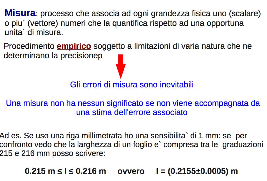 Cenni di teoria degli errori