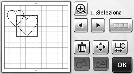 Fusione (fusione dei contorni di più disegni) Qundo si selezionno più disegni nell schermt di modific lyout, è possiile unire i loro contorni per crere un contorno singolo.