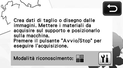 Selezionre Acquisizione su dti tglio nell schermt di selezione modlità di cquisizione.