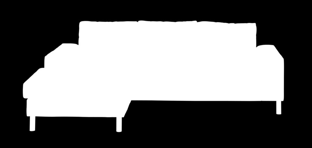 Variante 6 Divano a forma di U a sinistra con poggiatesta, tessuto Lusia, marrone N.
