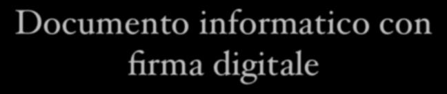 Documento informatico con firma digitale Efficacia probatoria della