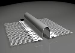 Flexible PVC finishing angle profile with alkali-resistant fiberglass mesh 100x100 mm 25 mt each roll. [ 10 ] GD100.