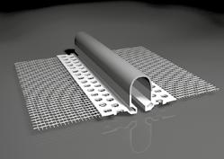 PVC expansion joint with alkali-resistant fiberglass mesh 100+100 mm width, H 2.500 mm. 62,5 mt each carton. GD101.