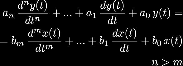 Risposta dinamica La relazione tra misurando e uscita (modello descrittivo del sensore) può essere espressa da un equazione differenziale con derivate rispetto a alla sola variabile tempo Ipotesi: