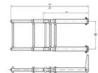 Gradini antiscivolo in plastica bianca. Articolo Gradini Aperta. mm. Chiusa mm.